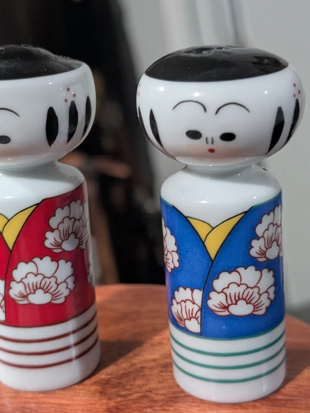 Vintage Kokeshi Doll Salt & Pepper Shakers